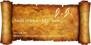 Jedlicska Jázon névjegykártya